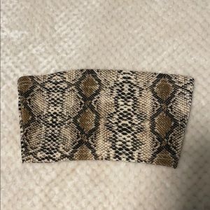 Snake print crop top
